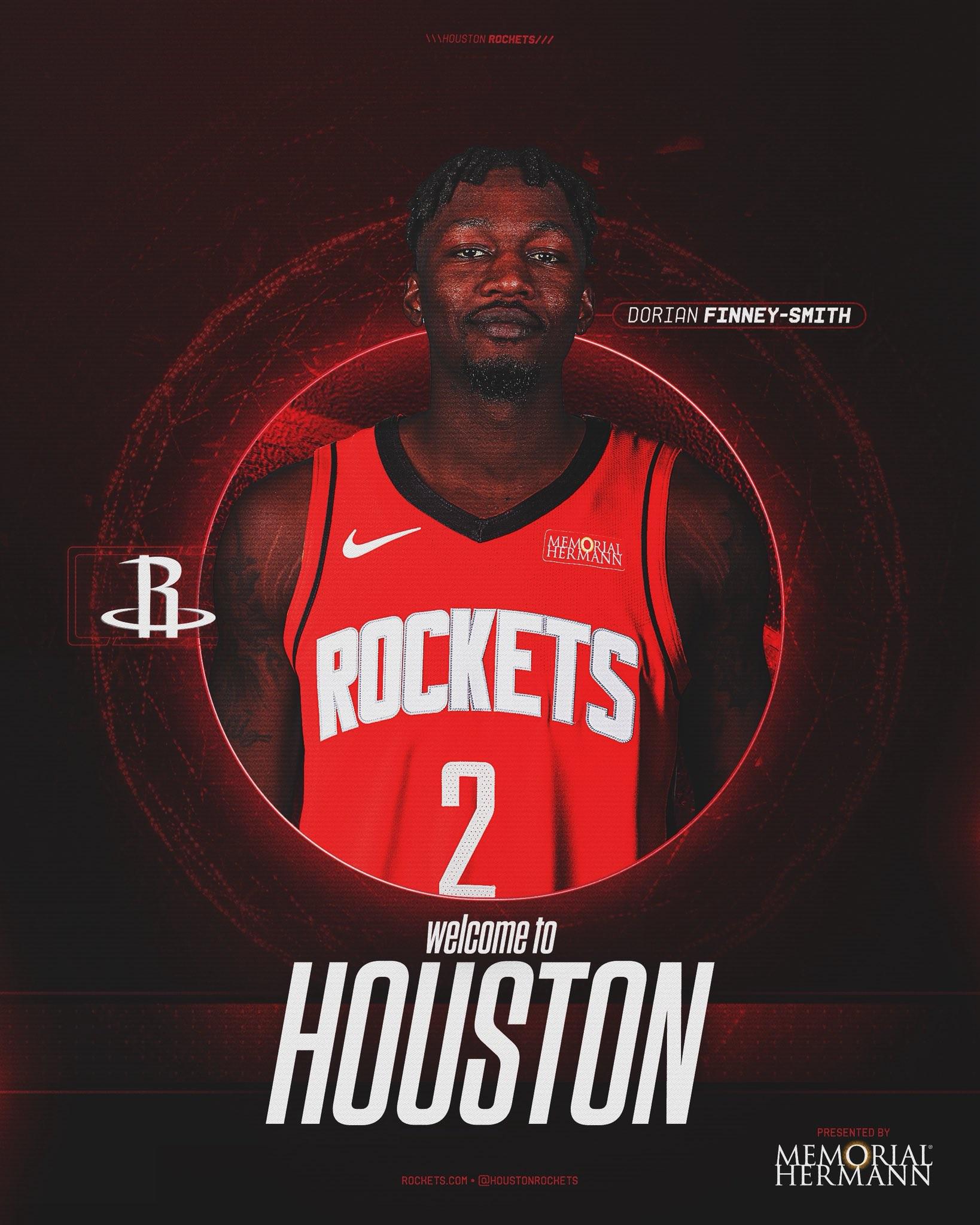 官方：火箭签下湖人前锋芬尼-史密斯，球员将身披2号球衣